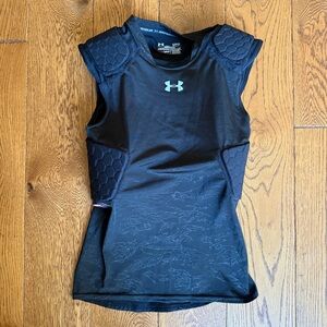 Under Armour Black Gameday Padded Compression Top, Size S Brand New!